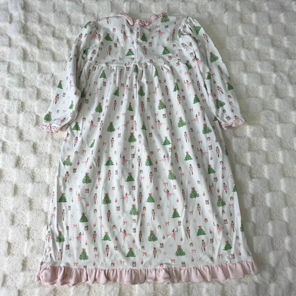 Baby Loren Girls Nightgown Dress Ballet Ruffle Long Sleeve Size 8 Lounge Style